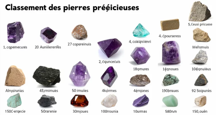 Classement des pierres précieuses selon leur prix