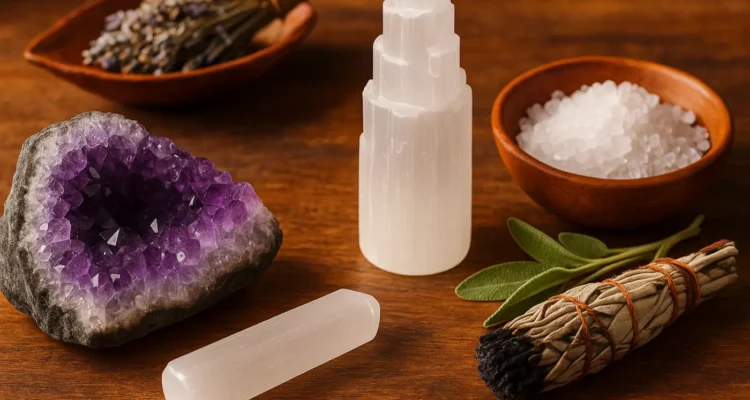 Nettoyage énergétique avant l’hiver : sélénite, sel, fumigation